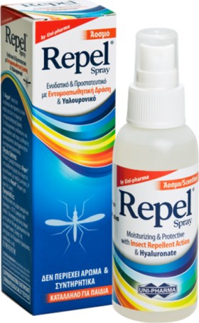 Repel Spray Αοσμο Εντομοαπωθητικό με Υαλουρονικό 100ml