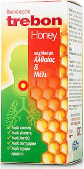 Uni-Pharma Trebon Φυτικό Σιρόπι Honey, 100ml