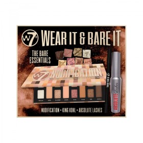 W7 Christmas Gift Set - Wear It & Bare It Pressed Pigmet Pallete & King Kohl Eyeliner & Absolute Las